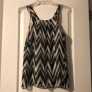 Black and White Blouse